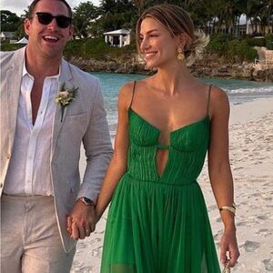 Green Rasario Bustier Dress Resort 2023 Collection